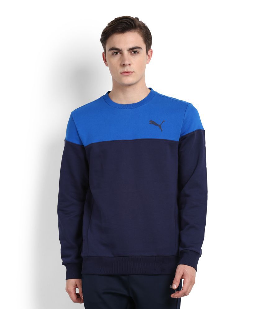 Puma Blue Round Sweatshirt - Buy Puma Blue Round Sweatshirt Online at ...