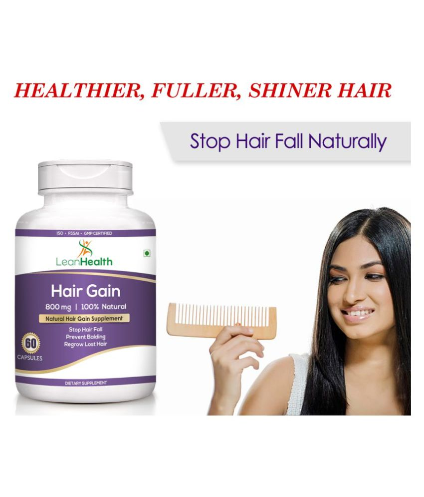 Leanhealth Hair Gain / Growth Herbal Supplement 60 Capsule 800 mg Pack ...