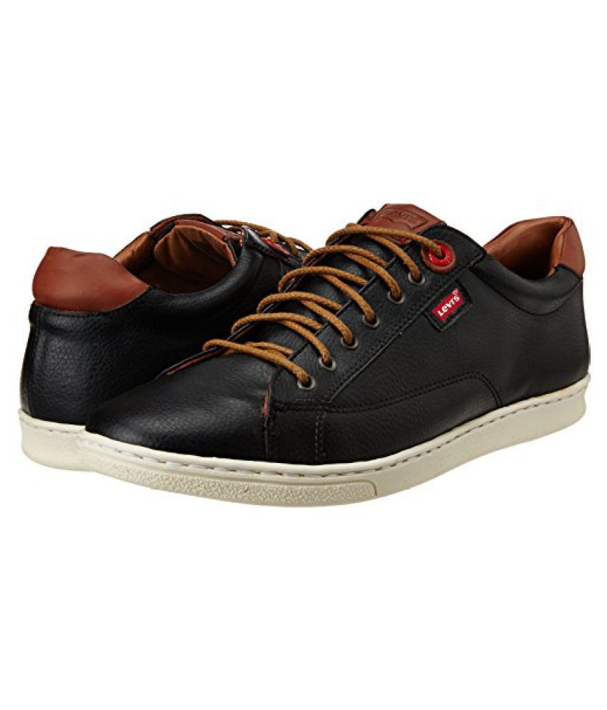 Levis Mens Tulare Low Lace Black Leather Sneakers  UK - Buy Levis Mens  Tulare Low Lace Black Leather Sneakers  UK Online at Best Prices in  India on Snapdeal