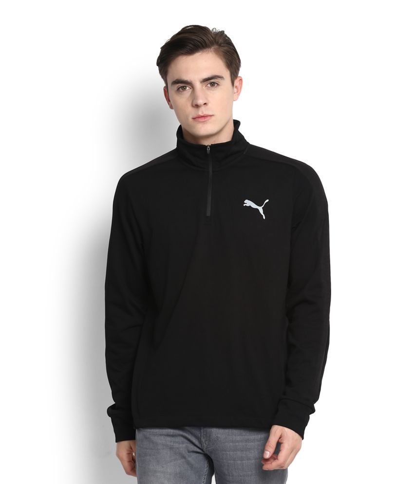 Puma Black Mock Collar Sweatshirt - Buy Puma Black Mock Collar ...