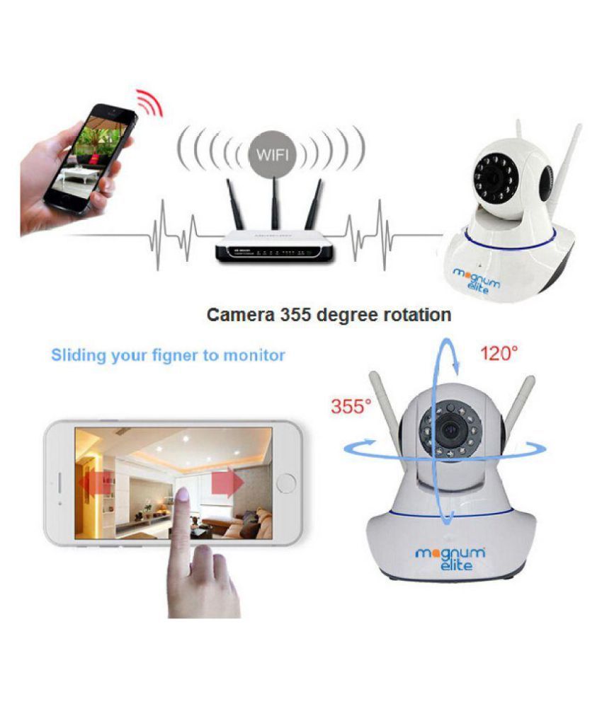 Magnum Elite Wireless WiFi Dome HD 720p Camera Camera Price in India