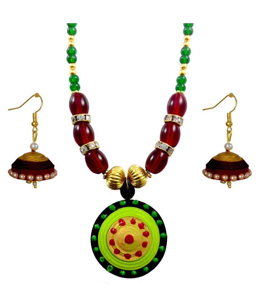 Handmade Paper Jewellery / Quilling Necklace Set 8 Buy Handmade Paper