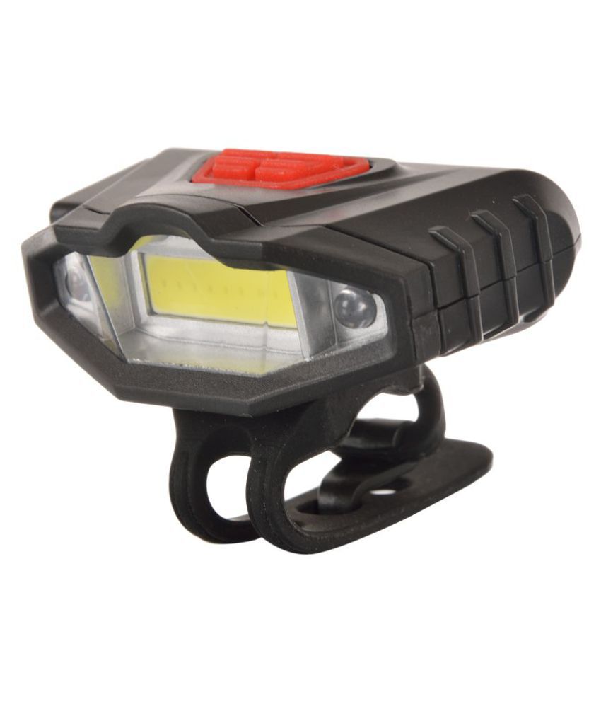 DarkHorse Bicycle Imported CE Standard USB Rechargeable Super Bright Front Light with Red/Blue Warning Light Feature