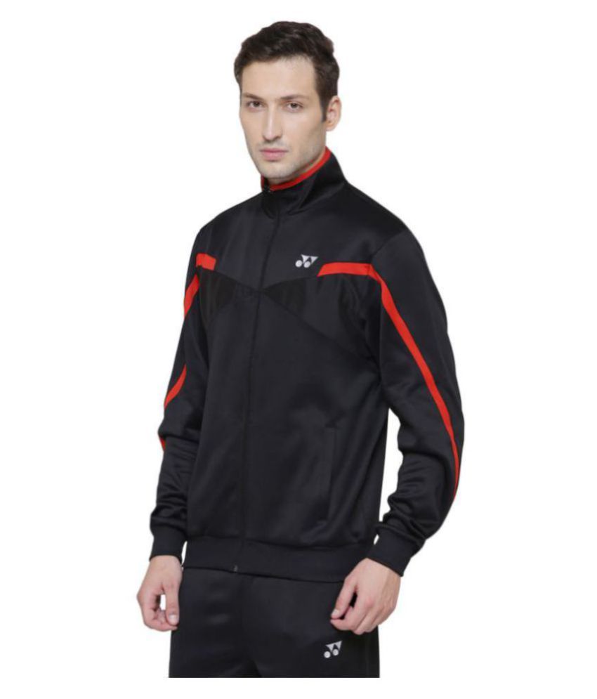 Yonex Black Polyester Fleece Jacket - Buy Yonex Black Polyester Fleece Jacket Online at Low 