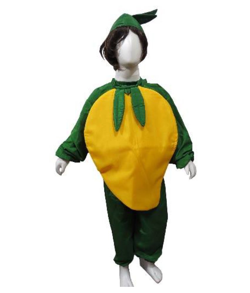 Yellow Mango Fruit Fancydress Kids Costume one Time Use Cut Out With ...