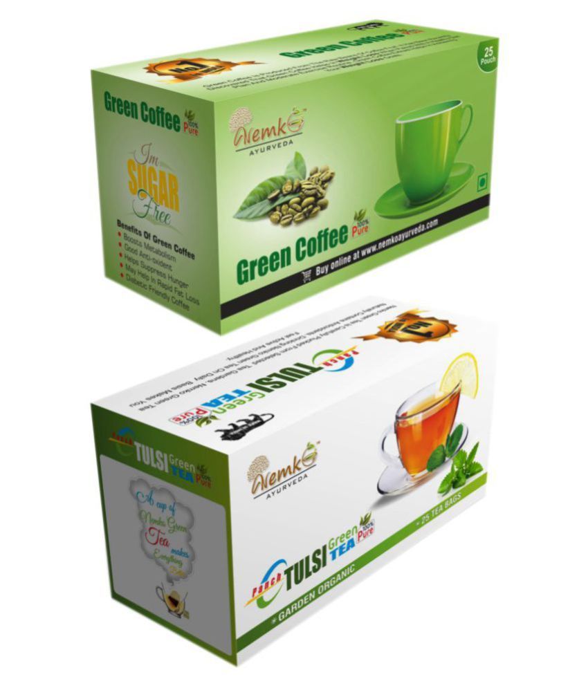 Nemko Ayurveda Darjeeling Tea Bags Green Coffee With Tulsi 100 Gm Nemko Ayurveda Darjeeling Tea Bags Green Coffee With Tulsi 100 Gm Pack Of 2