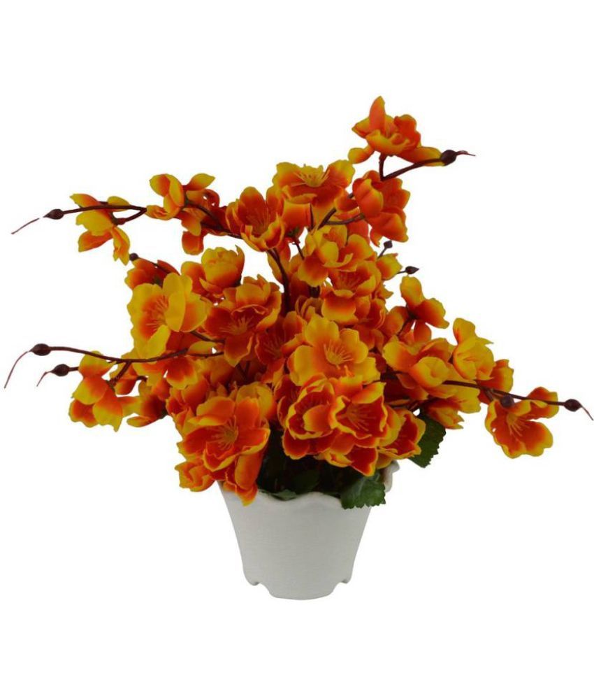 SHIVIMAURYA Orchids Flowers With Pot Gold Pack of 2 Buy SHIVIMAURYA Orchids Flowers With Pot