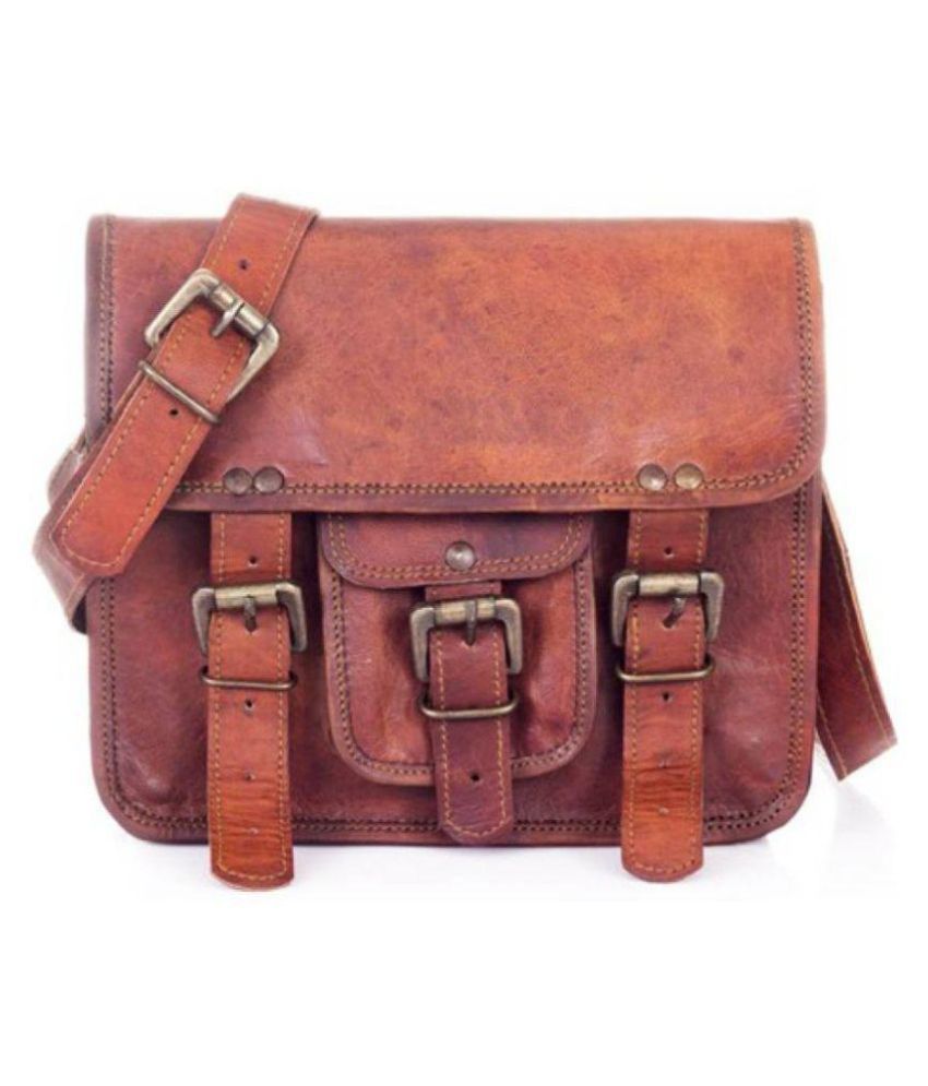 CRAFAT 9x11 Crafat Laptop Leather Bag Brown Leather Office Messenger ...