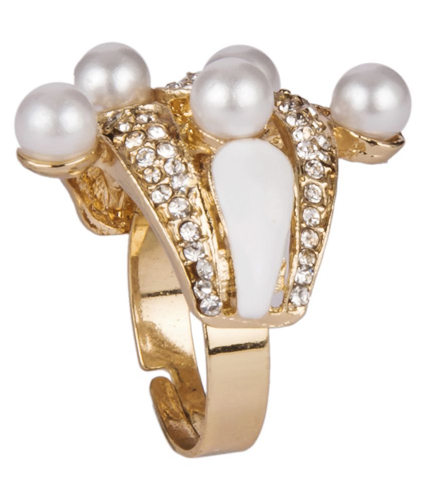 Diva Walk gold alloy ring: Buy Diva Walk gold alloy ring Online in ...
