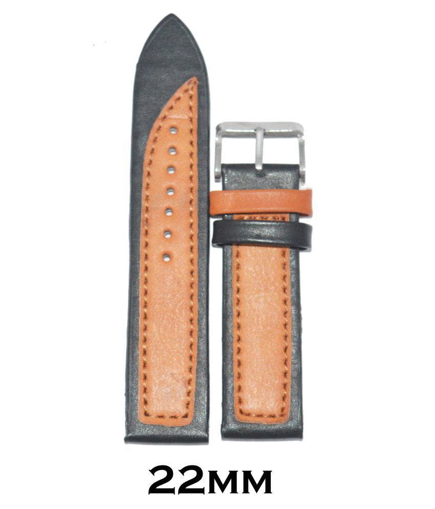 22mm leather watch strap
