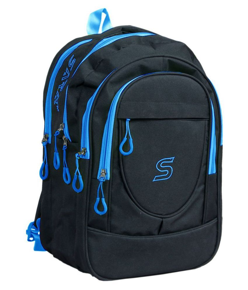     			Sara Black School Bag College Backpack