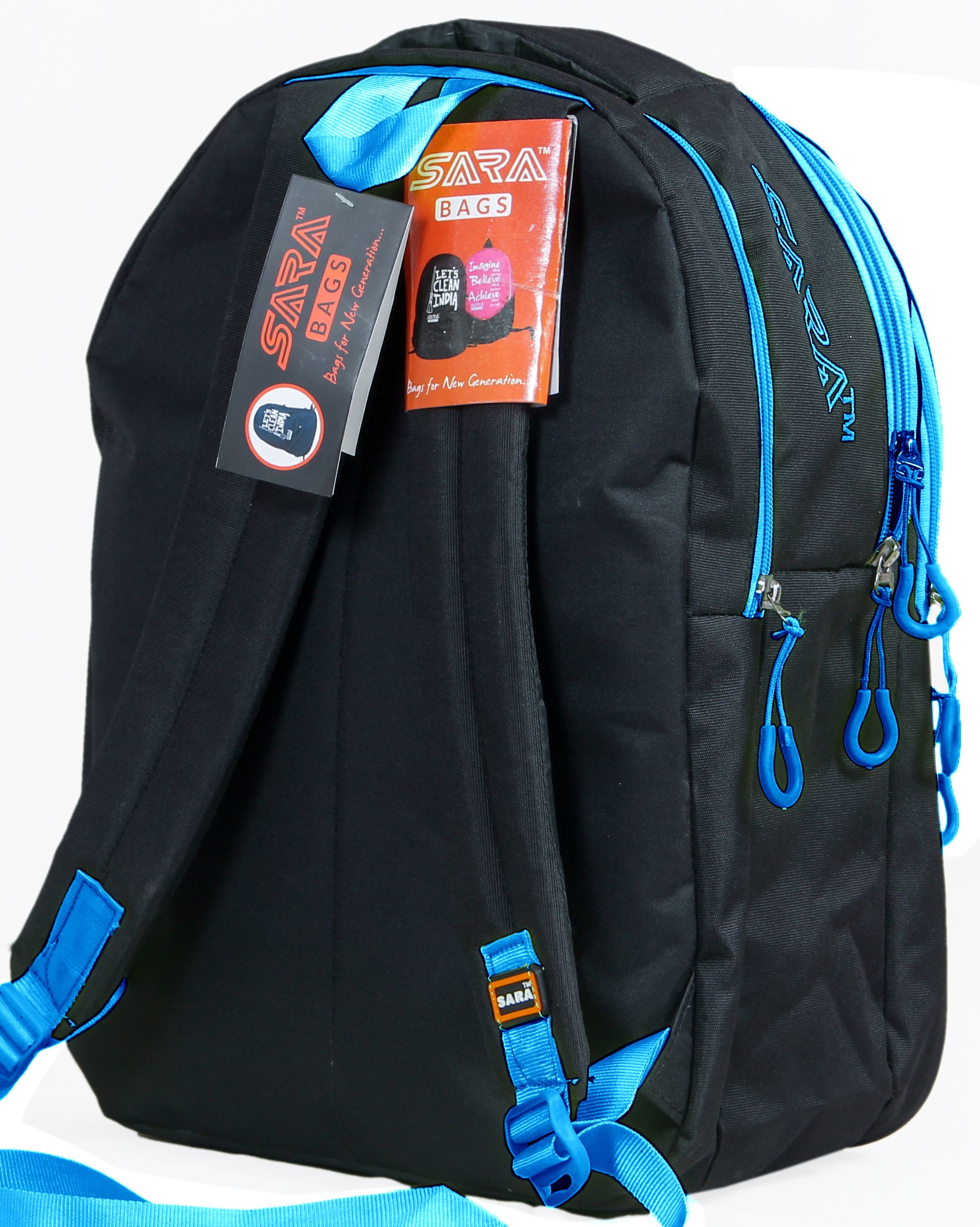 Sara Black School Bag College Backpack - Buy Sara Black School Bag College Backpack Online at ...