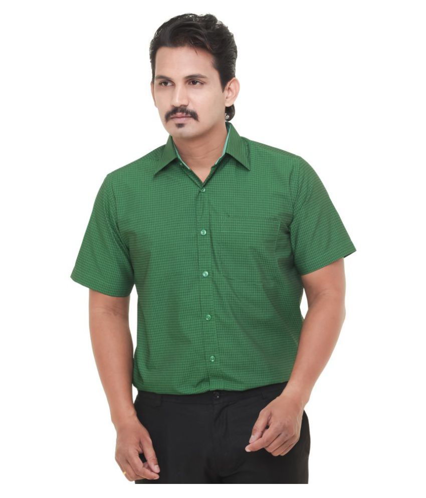 green formal shirt combination