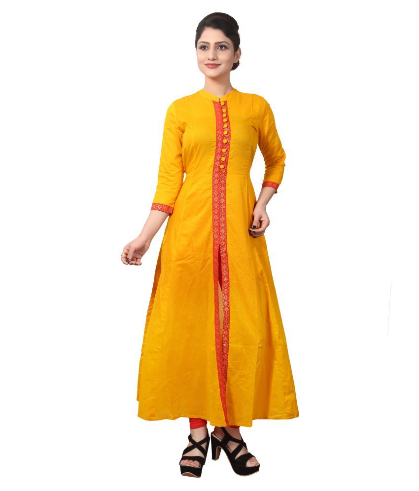 Cotton Culture Multicoloured Cotton Anarkali Kurti Buy Cotton Culture