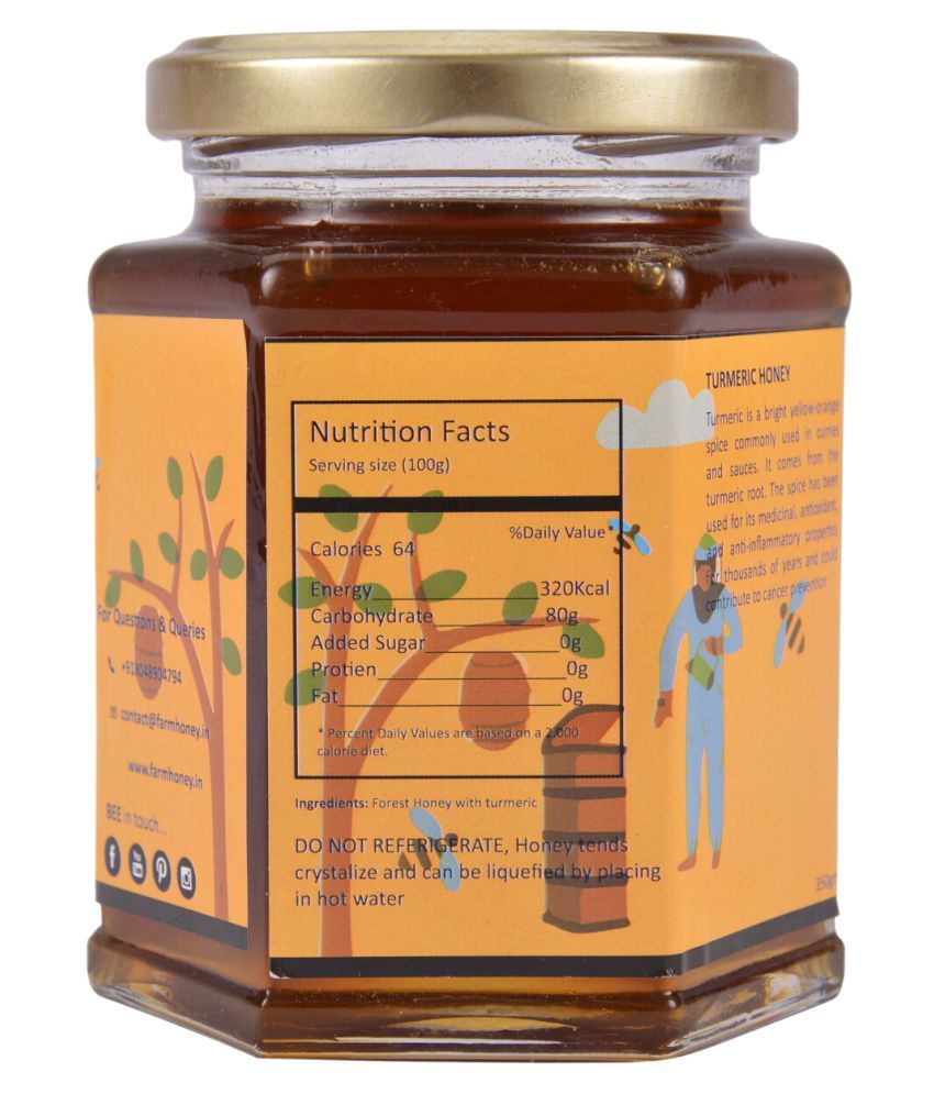 Farm Honey With Turmeric Mixed Honey 350 gm Buy Farm Honey With Turmeric Mixed Honey 350 gm at
