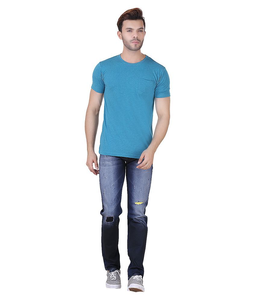 REALM Blue Round T-Shirt - Buy REALM Blue Round T-Shirt Online at Low ...