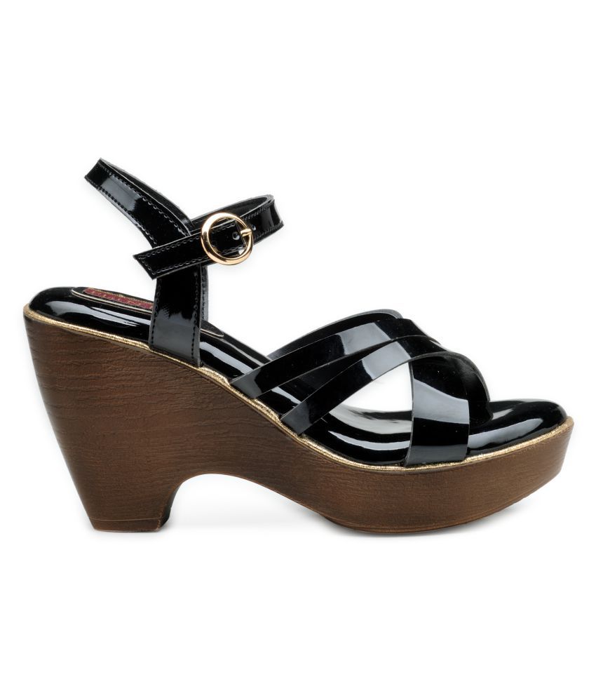 flat black heels