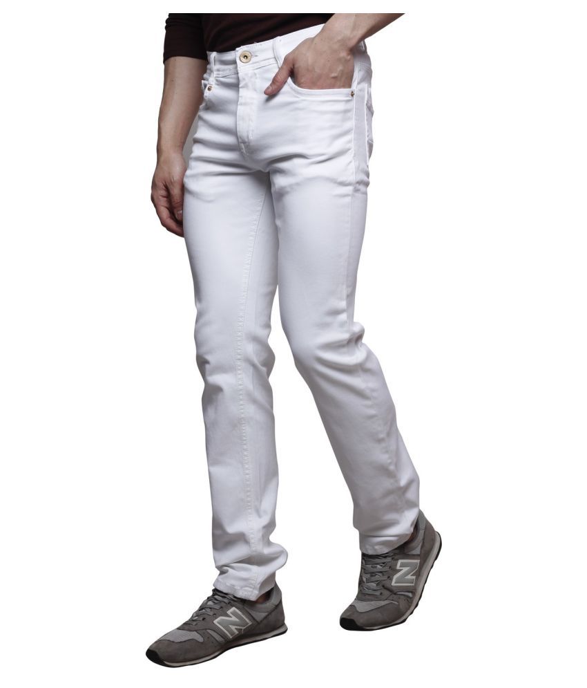 MSG White Slim Jeans - Buy MSG White Slim Jeans Online at Best Prices ...
