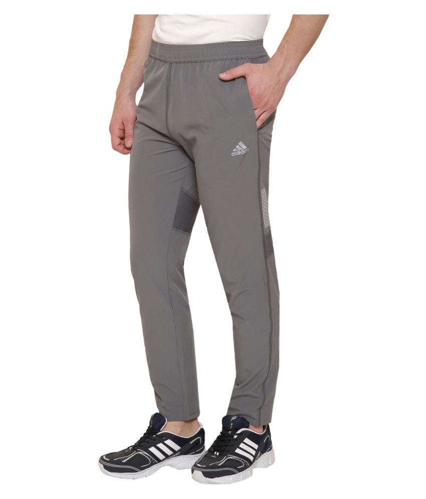 Adidas Grey Polyester Lycra Trackpants - Buy Adidas Grey Polyester ...