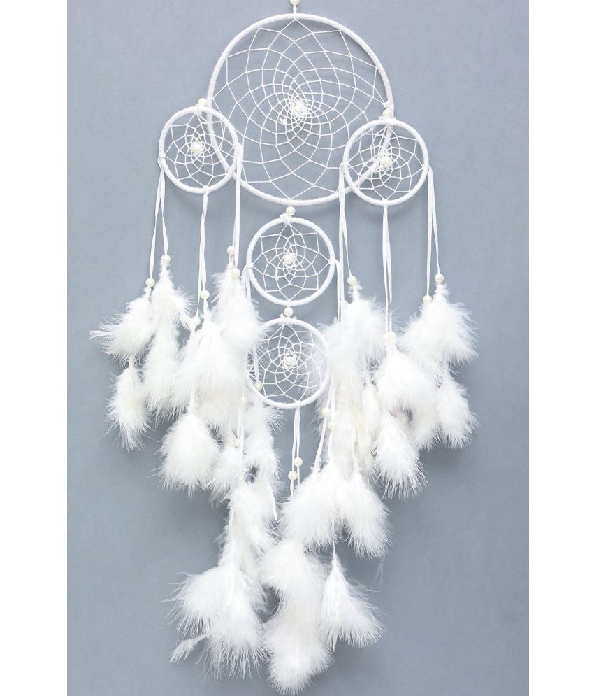    			New Lucky Dream Catcher Wall Hanging - White