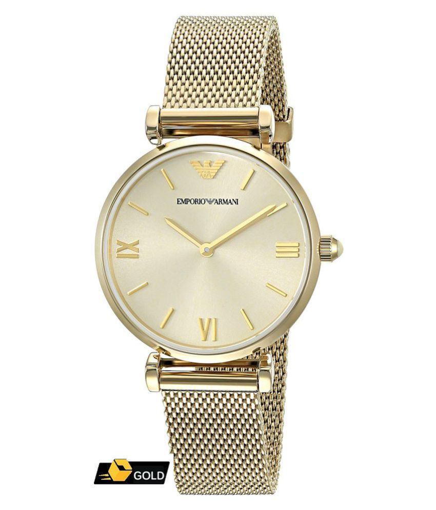 Emporio Armani AR1957 Retro Gold Watch 