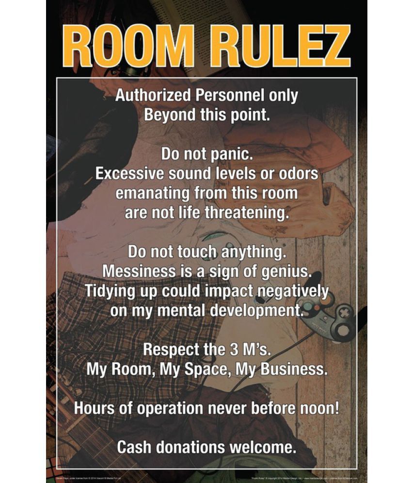 mahalaxmi-art-craft-room-rules-plastic-wall-poster-without-frame-buy