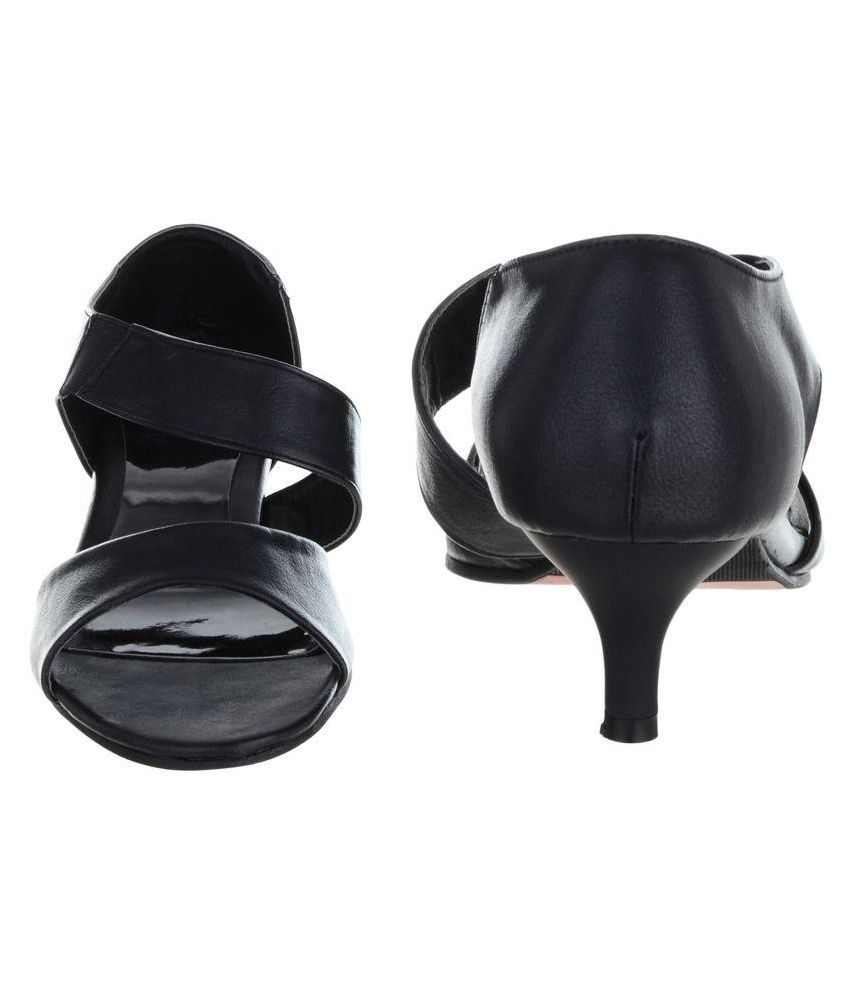 sherrif shoes Black Cone Heels Price in India- Buy sherrif shoes Black Cone Heels Online at Snapdeal