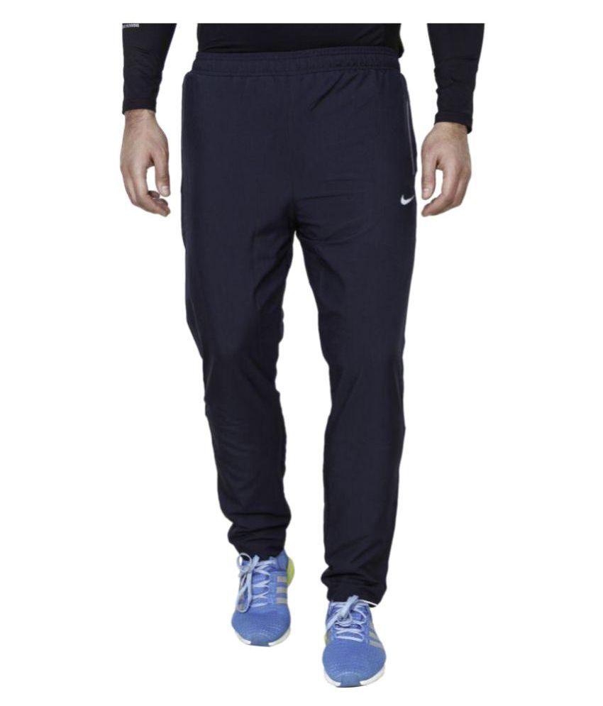 nike blue lycra polyester track pant