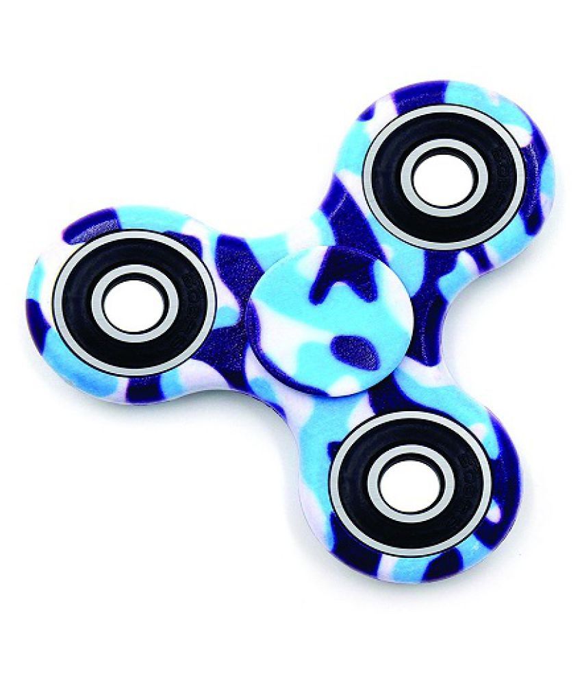 Fidget Tri Spinner Printed 608 Four Bearing Amazing Spin Time, Ultra