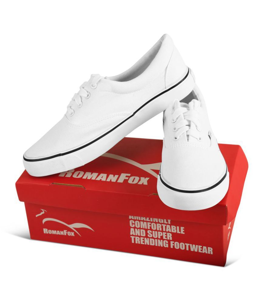 romanfox white casual sneaker