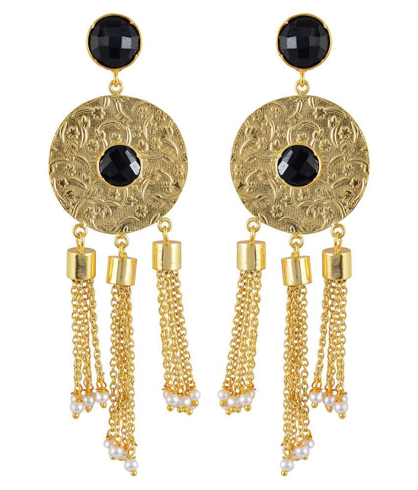 Contemporary Indo Western Funky Colored Stones Stylish Party Wear Dangler Earring For Girls / Women