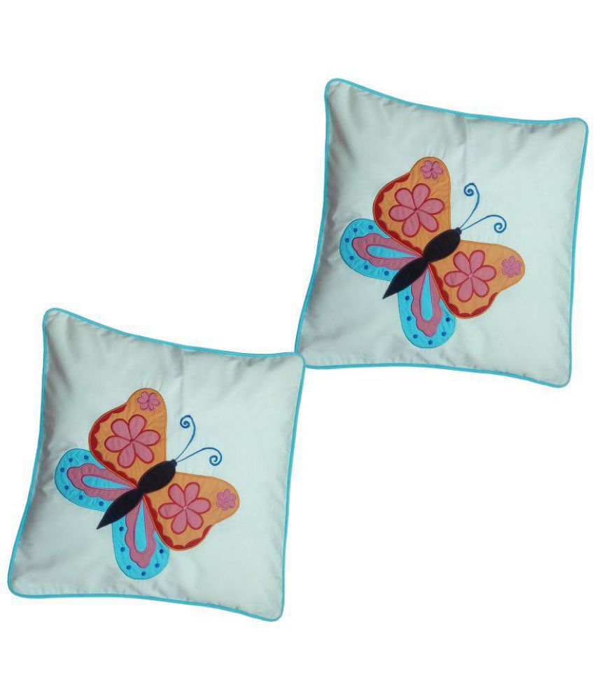     			Hugs'n'Rugs Cotton White Cushion Covers Pack of 2 (40 x 40 cm ) 16 x 16