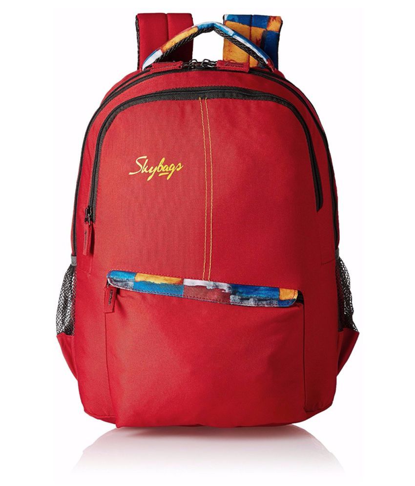 Skybags Branded Backpack Laptop Bags College Bags Red Footloose Colt 03