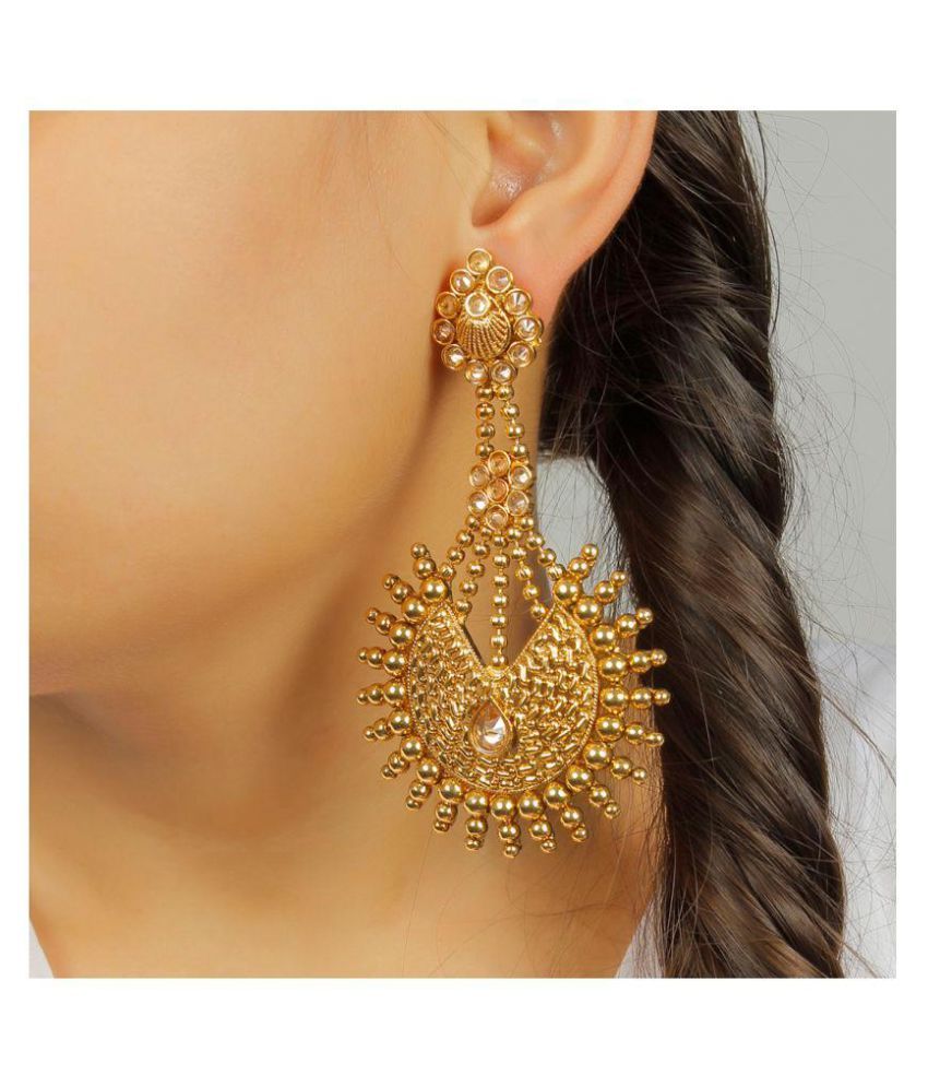 MUCH MORE 22k Gold Plated Beautiful Polki Earrings for Women Gift ...