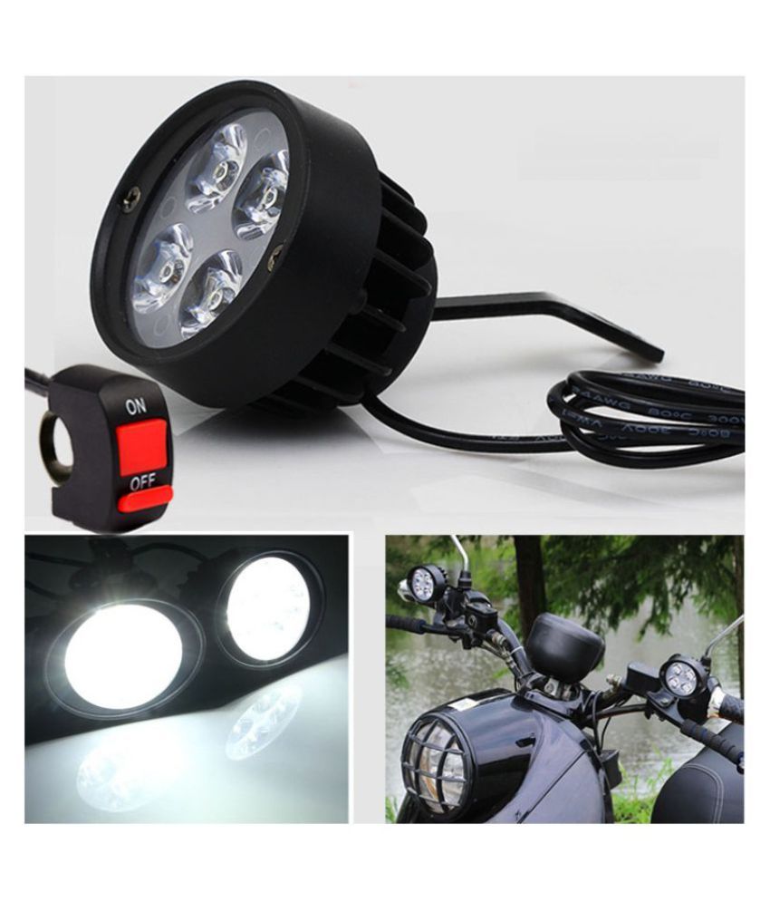 Bike 4 LED Round Fog Light For Two Wheelers Bright White Buy Bike 4