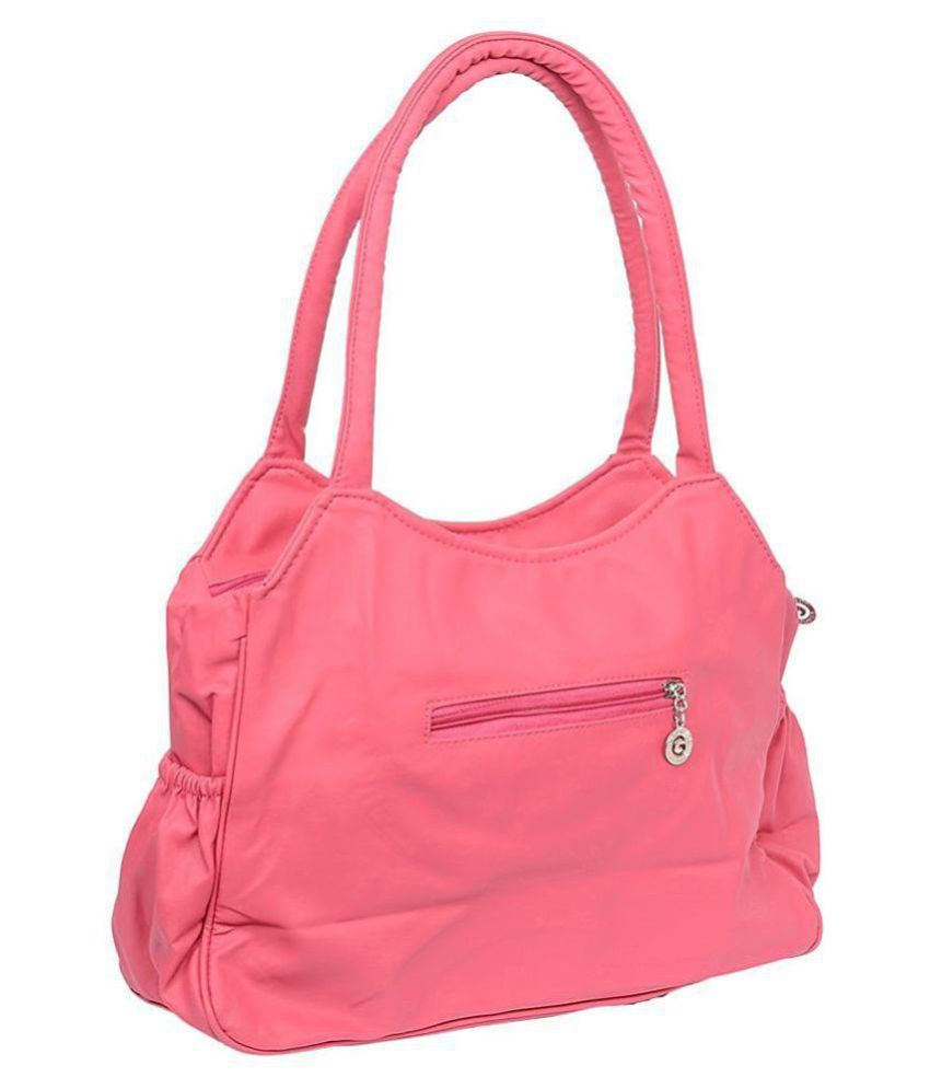 AJ STYLE Pink P.U. Shoulder Bag - Buy AJ STYLE Pink P.U. Shoulder Bag ...