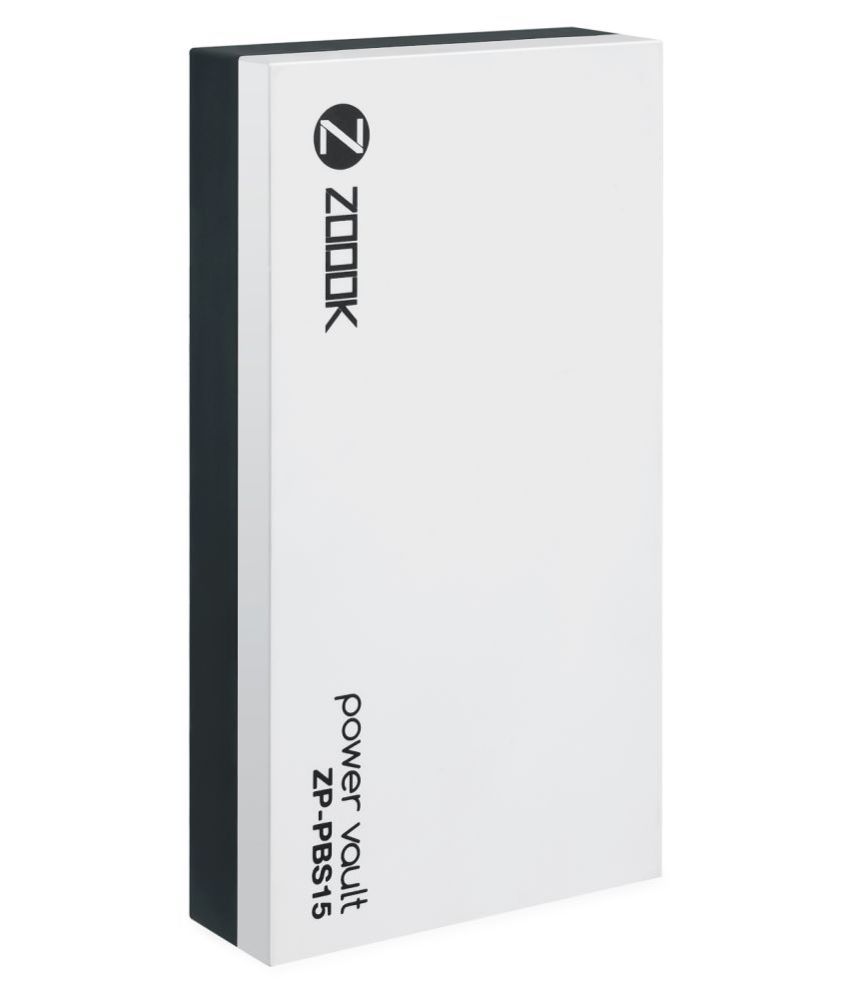 Zoook PBS15 15000 mAh Li Polymer Power Bank White amp; Grey