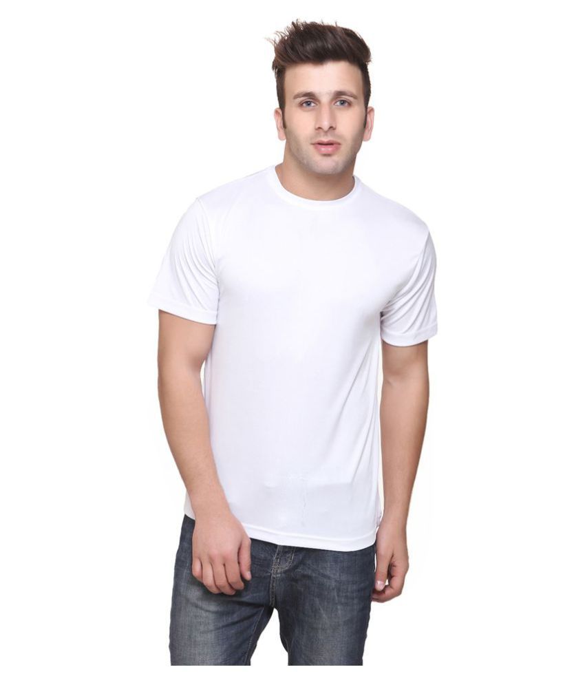     			FUNKY GUYS White Polyester T-Shirt Single Pack