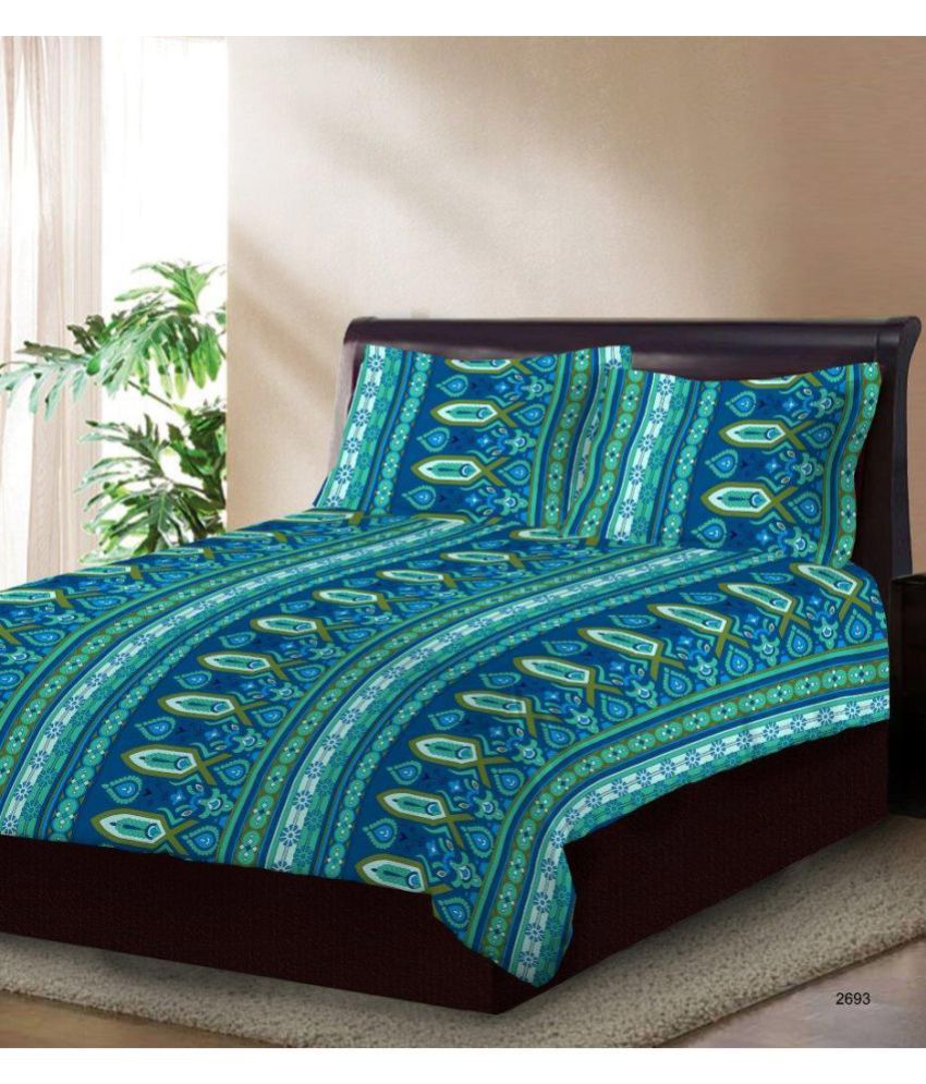 Bombay Dyeing Cotton Double Bedsheet with 2 Pillow Covers Buy Bombay