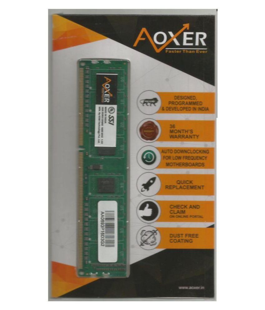     			Aoxer AAP16D3G2 2 GB DDR3 RAM