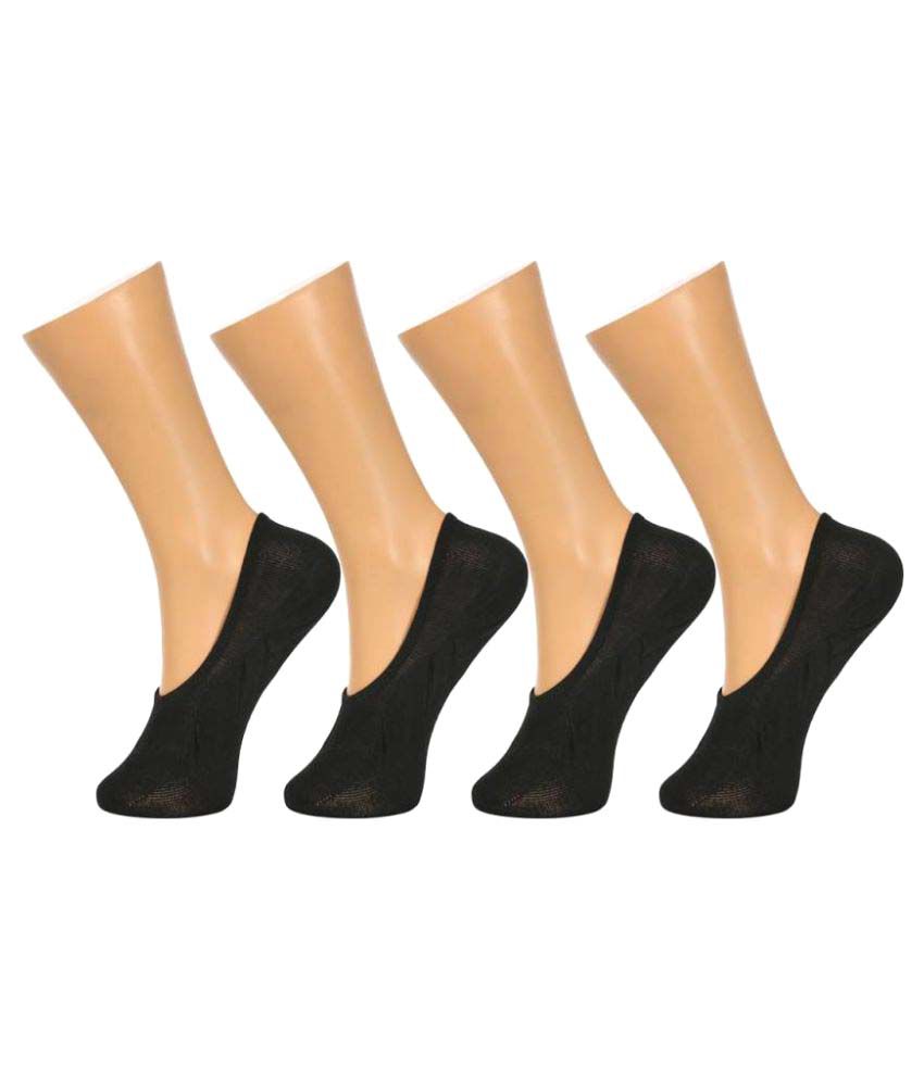     			Tahiro Black Cotton Low Cut Socks - Pack Of 4