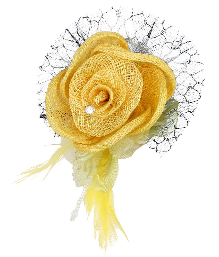 yellow rose hair accessories