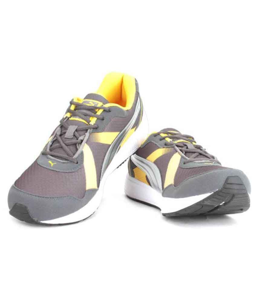 puma gray running shoes