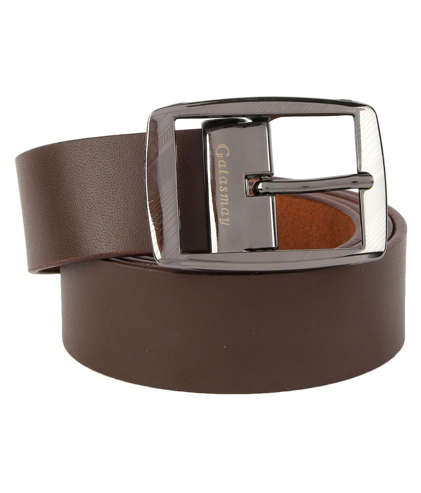 Gatasmay Brown Leather Formal Belts: Buy Online at Low Price in India ...
