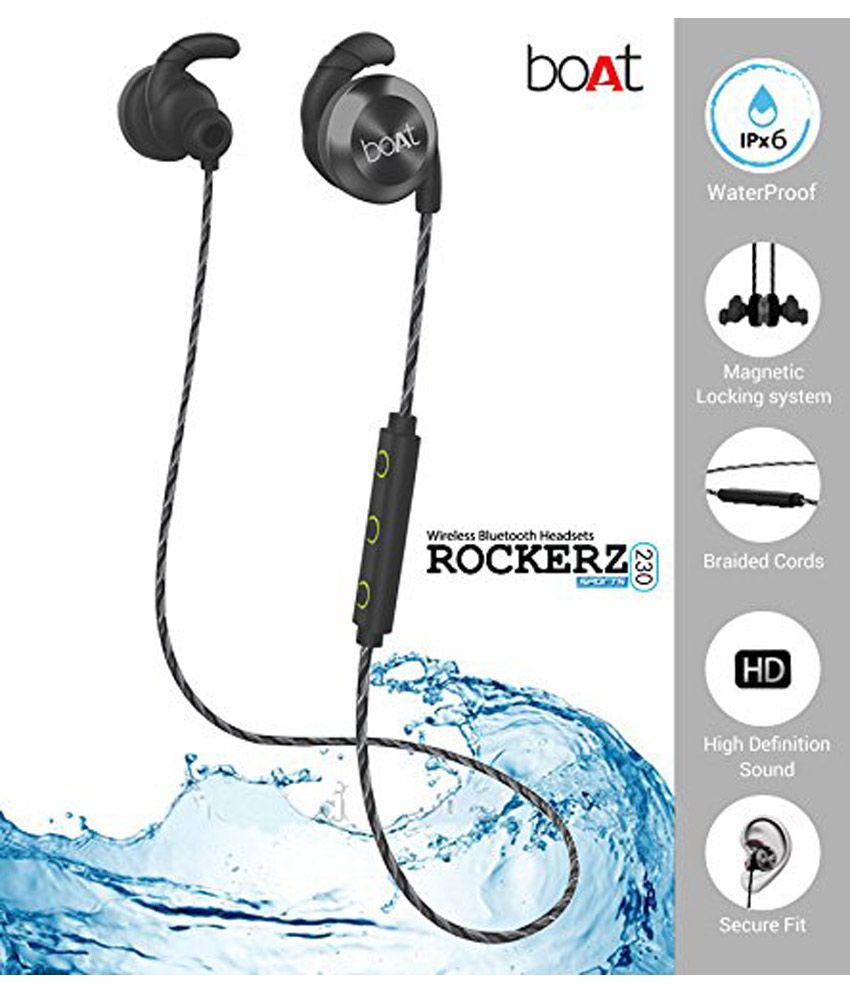 Boat Rockerz 230 Bluetooth Headset Black Buy Boat Rockerz 230