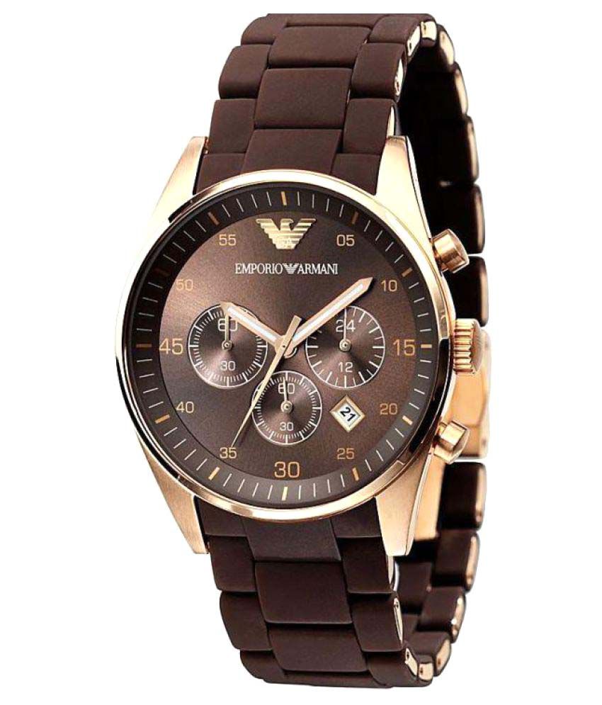 Emporio Armani Brown Chronograph Watch - Buy Emporio Armani Brown Chronograph Watch Online at 