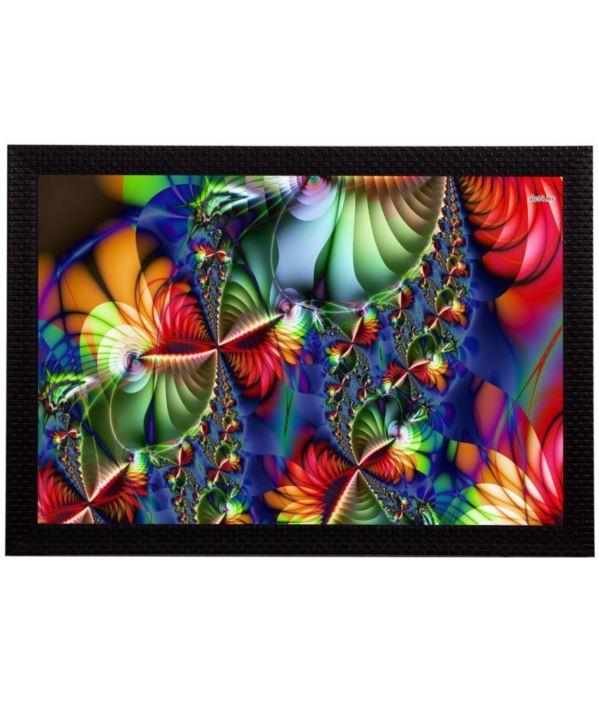     			eCraftIndia Multicoloured Abstract UV Wall Art