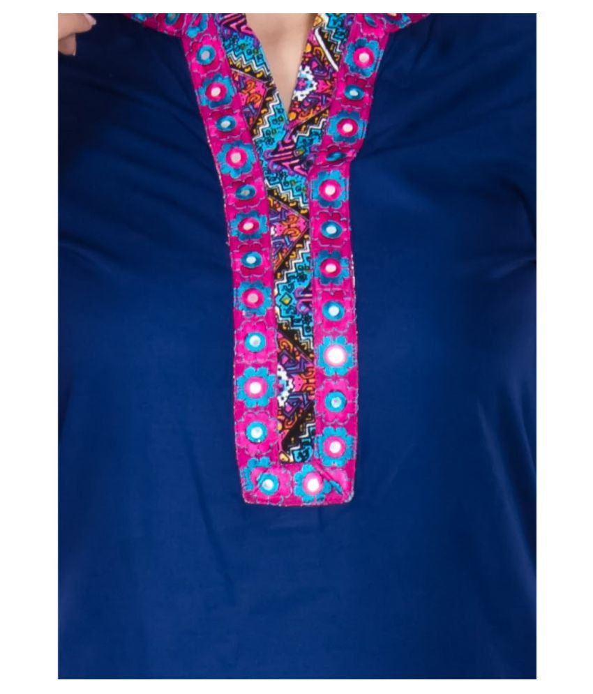 blue shirt and dhoti