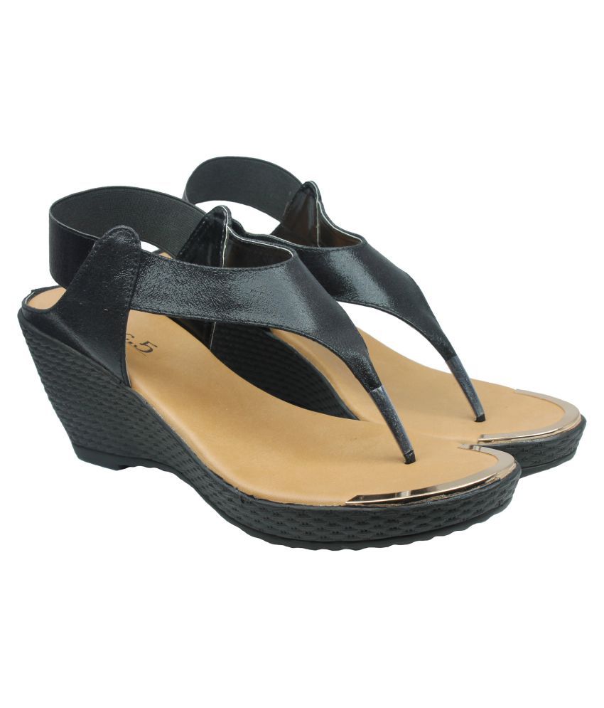 Inc5 Black Wedges Heels Price In India Buy Inc5 Black Wedges Heels 