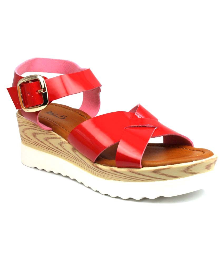 Inc.5 Red Wedges Heels Price in India- Buy Inc.5 Red Wedges Heels Online at Snapdeal